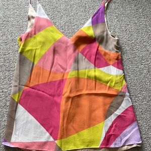 Trina Turk multicolored v-neck tank top